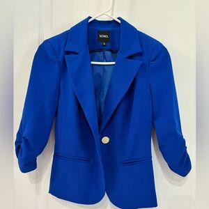 XOXO Royal Blue 3/4 sleeve Women's Blazer Size XS